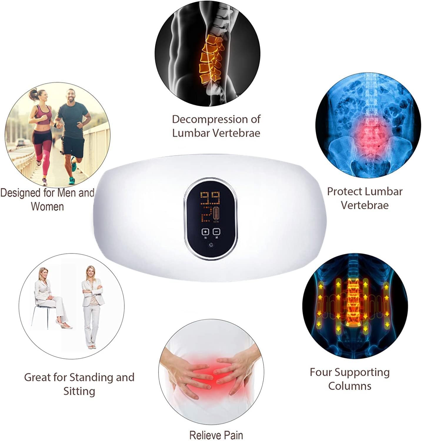 Cinturón Abdominal EMS PulsoCore – Tonificador Muscular Inteligente para Casa